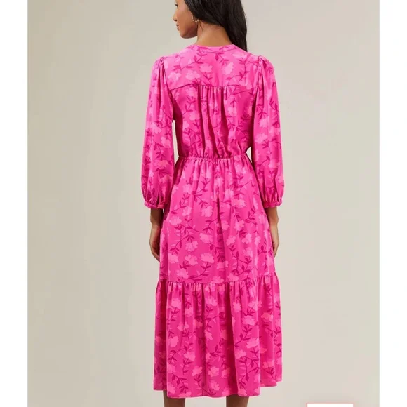 NWT Clever Floral Midi Dress 2X - Picture 3 of 9